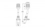 Ankrutuli NaviLED teleskoop 42inch/1070mm, valge alus